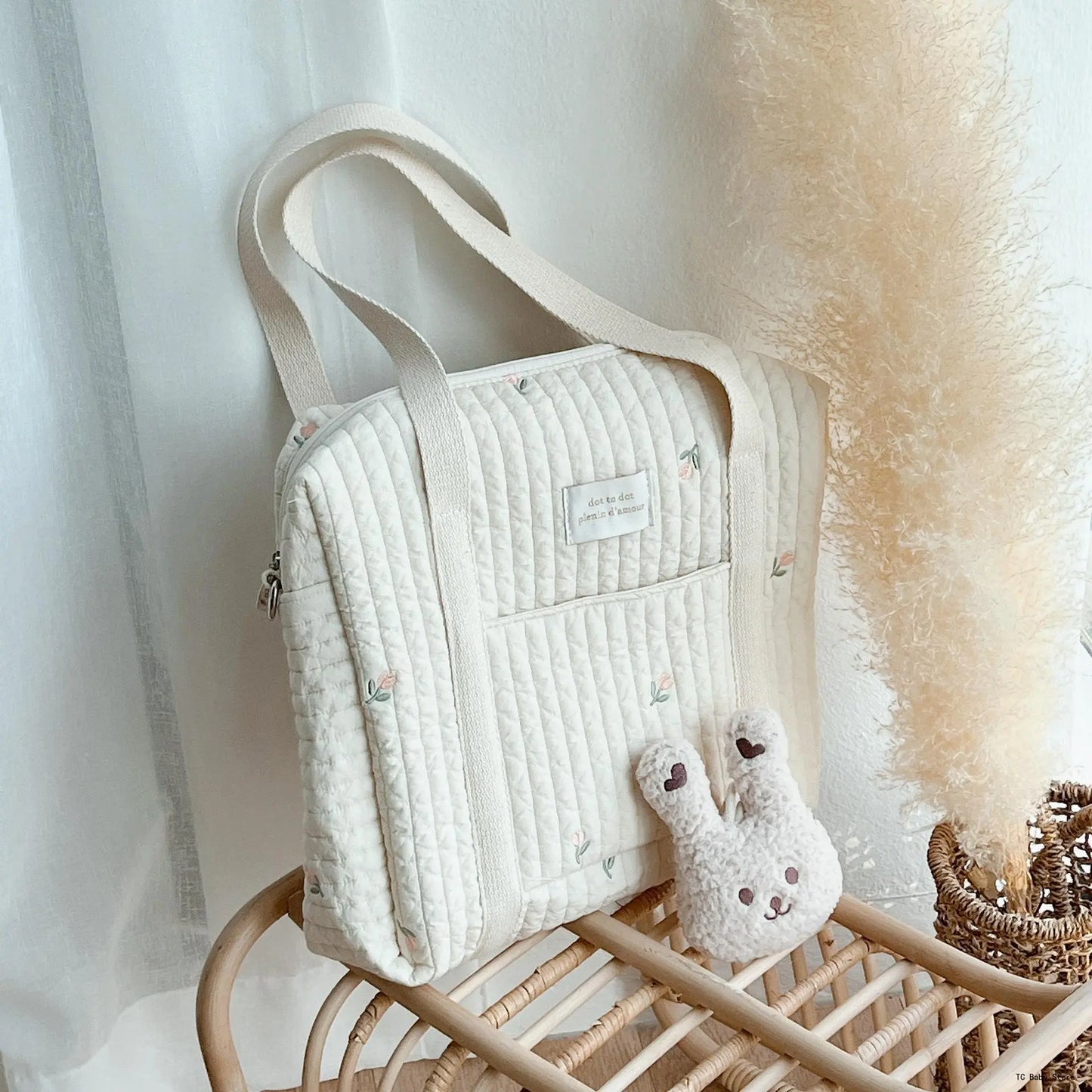 Embroidered Diaper Handbag